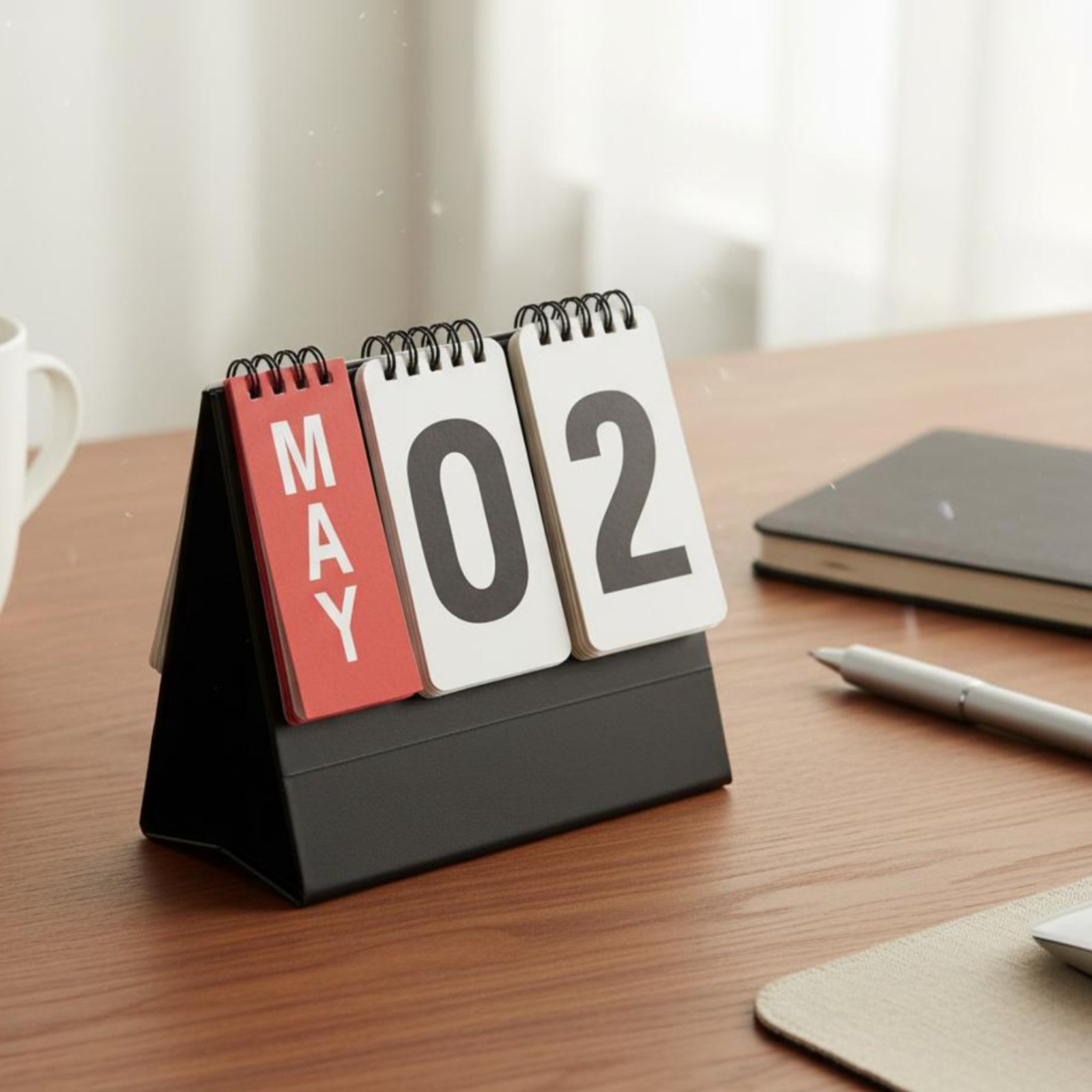 Desk Setup Gadgets - Kalendarz biurkowy bez dat, wielokrotnego użytku,