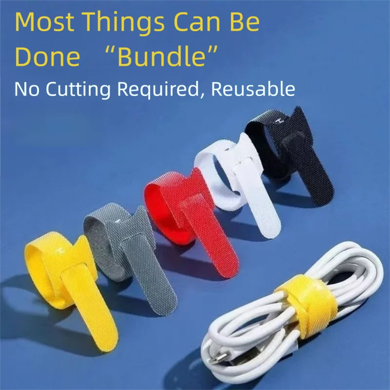 Cable Velcro Strap - Organizer kabli wielokrotnego użytku, bez przycinania,