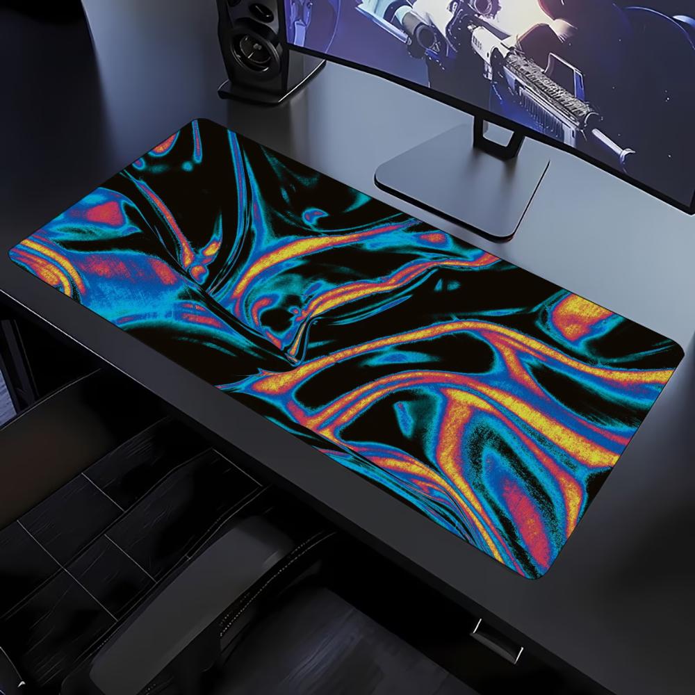 Desk Setup Workspace - Kolorowa podkładka pod mysz z wzorem