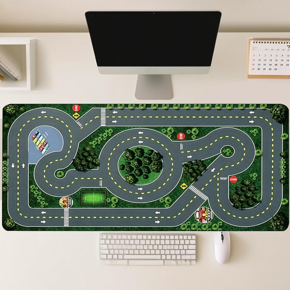 Desk Setup Workspace - Wzór Mapy Miejskiego Ruchu Drogowego Duża